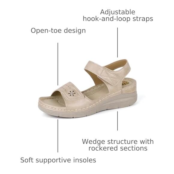 JABASIC Women Comfortable Orthotic Walking Sandals - Picture 2 of 4